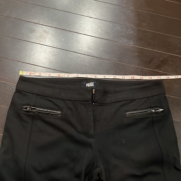 PAIGE Dress Pants w/ “Leather” Accents / Black / US Ladies 27 - Picture 8 of 9